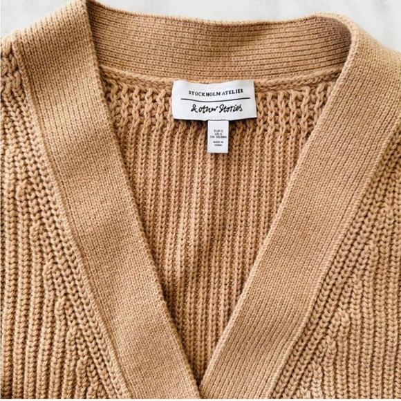 & Other Stories Oversized Wool Cardigan Sweater, Size Small Stockholm Atelie - Picture 3 of 6